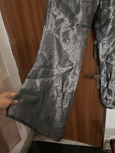 Shimmering Grey Kurta &amp; Palazzo Pants