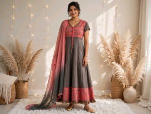 Elegant Anarkali Kurta Set with Dupatta