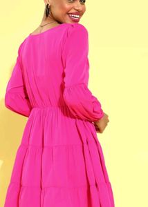 PlusS Women Pretty Pink Sweetheart Neck Dress 💗