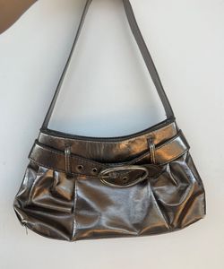 Chic Metallic Silver Shoulder Bag