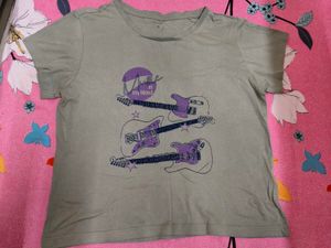 Cool Guitar Print T-Shirt