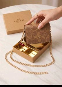 Coach Signature Wallet with Cherry Charm
