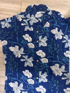 Elegant Blue Floral Kurta Set