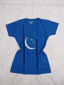 Blue Crescent Moon T-Shirt