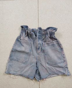 High-Waisted Denim Shorts