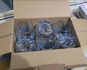Sanjeev Kapoor New Glasses Set Of 6 Pcs-Blue