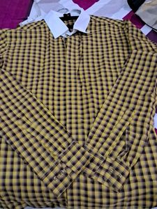 Yellow Plaid Long Sleeve Shirt