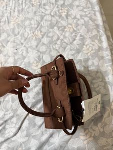 Chic Brown Suede Handbag