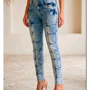 blue Zip-Up top with free jeans