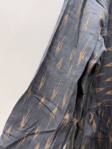 Elegant Grey Ikat Print Kurta - New