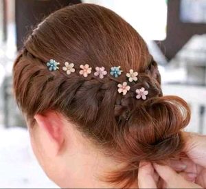 Cute Mini Flower Hair Claws - Set of 12