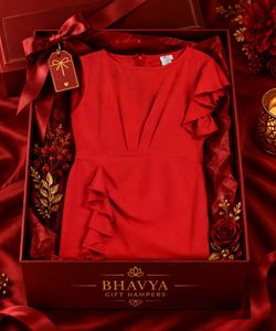 Chic Red Dress with Ruffle Detail