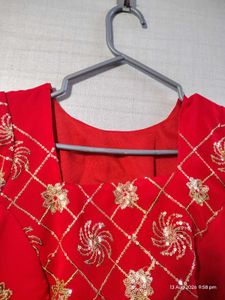 Red chic Sharara Set.