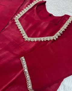 Combo of 2 Stunning Red Embroidered Kurta Set