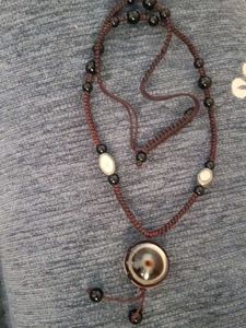 Unique Beaded Necklace evile eye stone
