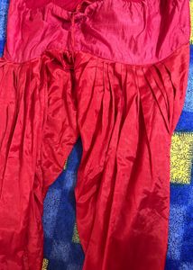 Red Blue Gota Patti kurta-Patiala set