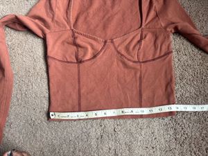 Rust Long Sleeve Corset Top
