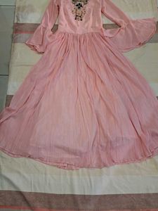 Elegant Pink Ethnic Gown