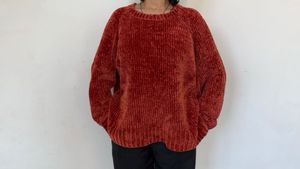 Red Velvet Pullover Sweater