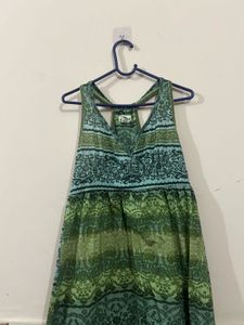 Boho Print V-Neck Tank Dress