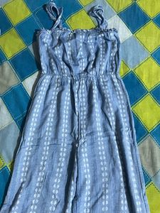 Blue Striped Jumpsuit