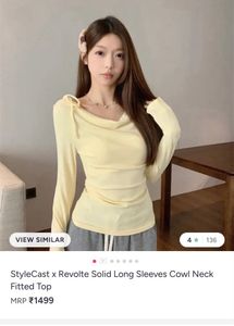 Stylecast butter yellow cowl neck Top