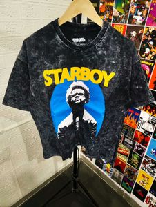 STARBOY UNISEX ACID WASH GRAPHIC PRINTED TEE 🔥🔥