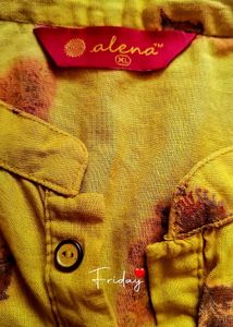 Yellow Printed Kurti
