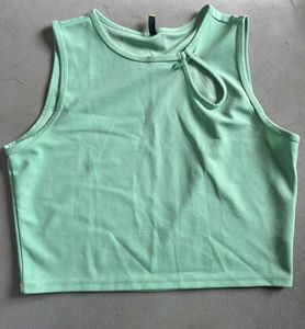 Mint Green Cut-Out Crop Top
