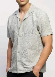 Zudio Men MAIRYCHECK Silver GREY Shirt