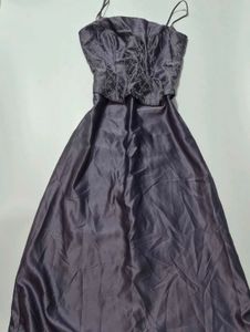 Satin Embellished Evening Gown