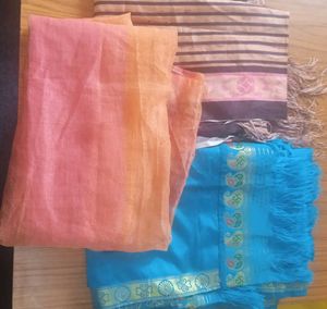 Assorted Dupattas - Pink, Blue & Striped