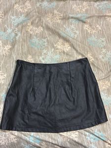 Faux Leather Mini Skirt