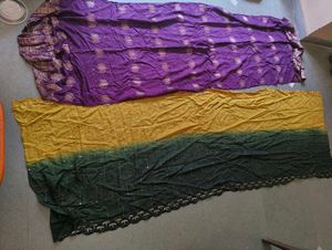Beautiful Purple &amp; Yellow duppta