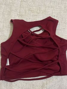 Crisscross Back Crop Top