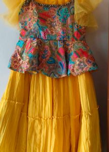 Beautiful Yellow Lehenga Choli