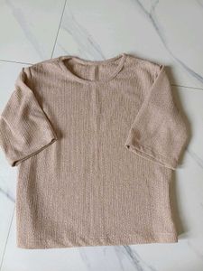 Sparkly Beige Top