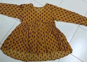 Beautiful Yellow Printed Kurta