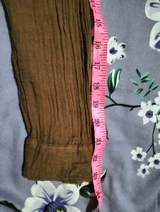 Brown Textured Button-Up Shirt