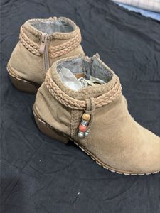 Cozy Tan Suede Ankle Boots