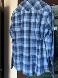 DNMX Blue Plaid Long Sleeve Shirt