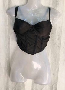 Black Corset Crop Top