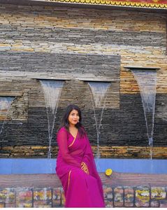 Elegant Magenta Saree