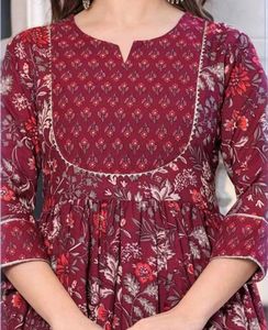 Elegant Floral Print Kurta