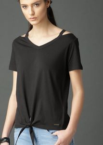Roadster Women Black Solid Top