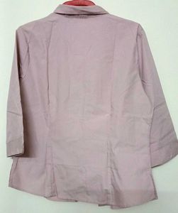 Light Pink Collared Button-Up Shirt