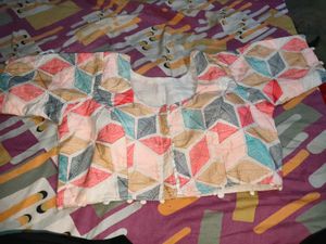 New Stylish Geometry Print multicolored Blouse