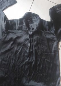 Black Long Sleeve Button-Up