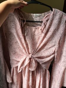 Chic Pink Printed Maxi Dress