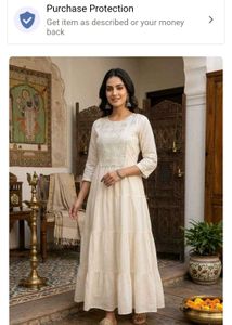 pure cotton  long frock  female